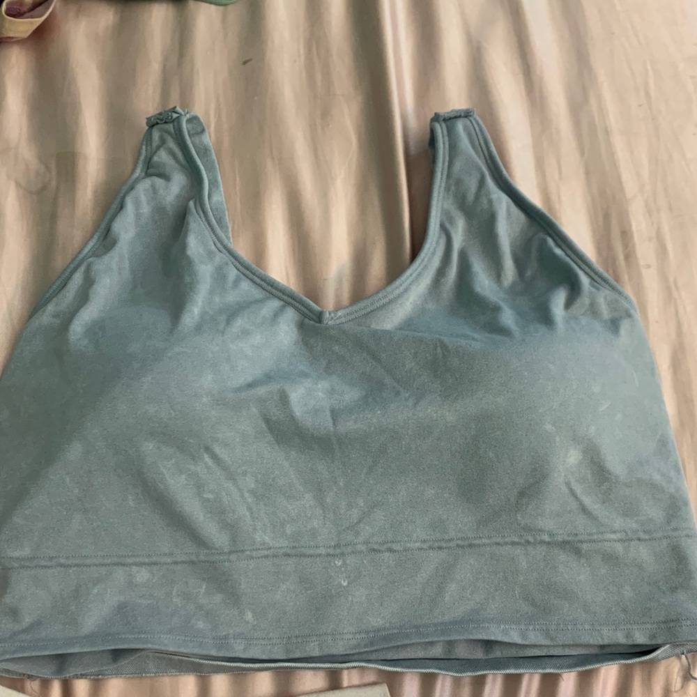 90 Degree By Reflex Light Blue Sports Bra